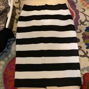 Black and white pencil skirt